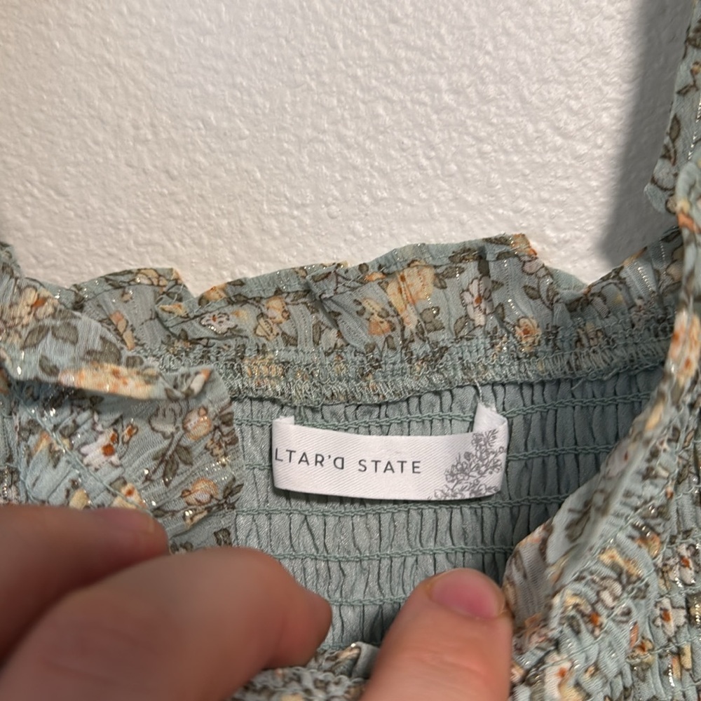 Altar’d State Tiered Maxi Dress in Floral Sage - Picture 6 of 9